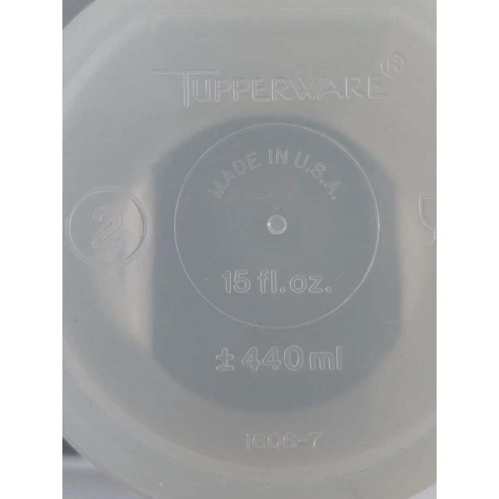 Tupperware‎ 1606 Modular Mates Round #2 Containers 15 oz Pink Seal Set of 2 VTG